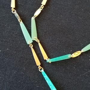 Kendra Scott Aylin Long Necklace Blue, Rose Gold